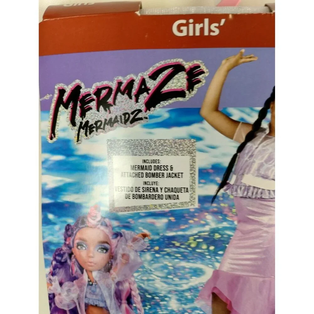 Mermaze Mermaidz Girls M (7/8) KISHIKO Mermaid Dress and Bomber Jacket Costume